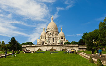 Базилика Сакре-Кер на Монмартре в Париже, Франция